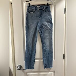 Good American Medium Blue Straight Leg Jeans| size 26